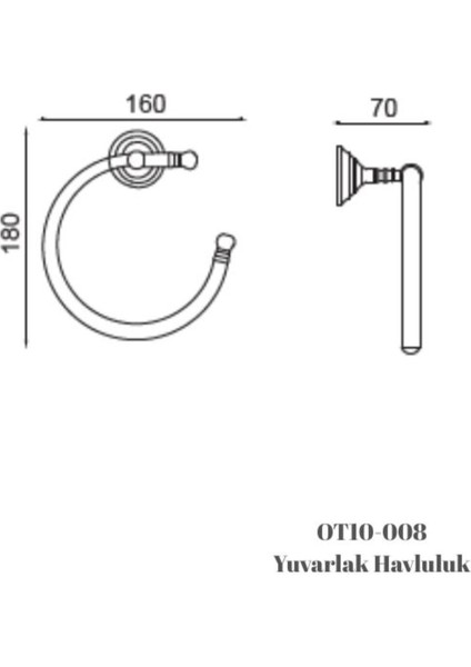 Ottoman Yuvarlak Havluluk