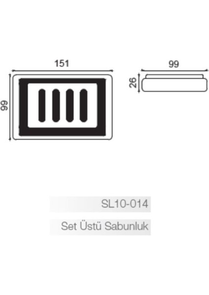 Selvi Ahşap Detaylı Set Üstü Katı Sabunluk