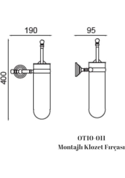 Ottoman Montajlı Klozet Fırçası