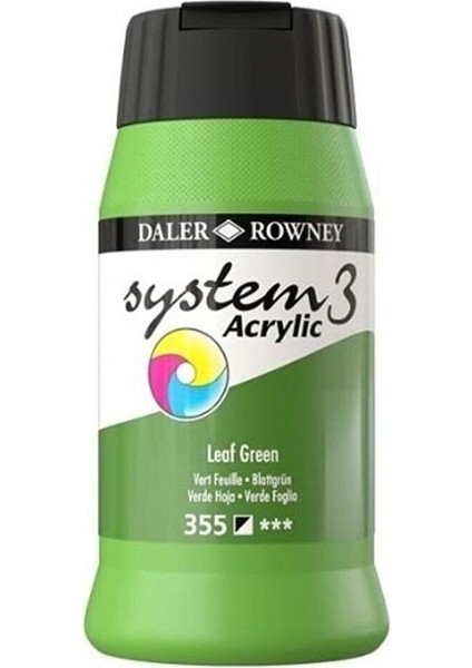 System 3 Akrilik Boya 500ML 355 Leaf Green