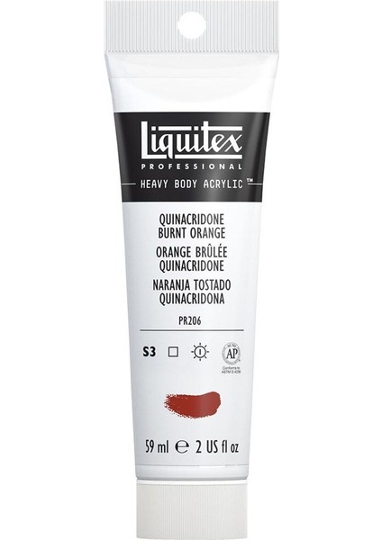 Professional Heavy Body Akrilik Boya 59ML Quinacridone Burnt Orange 108 S3