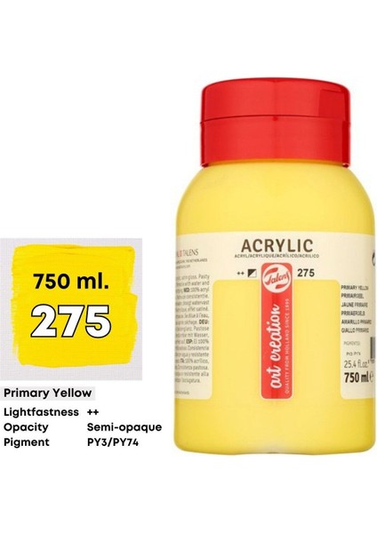 Art Creation Akrilik Boya 750ML 275 Primary Yellow