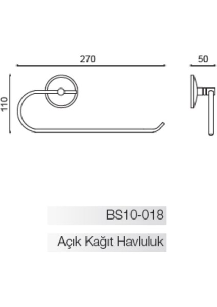 Bella Açık Kağıt Havluluk (10 Yıl Paslanmaz Garantili)