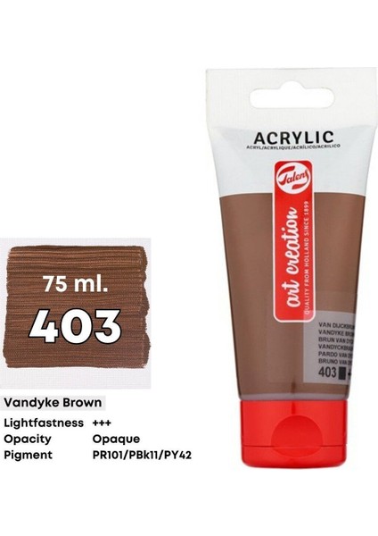 Art Creation Akrilik Boya 75ML 403 Vandyke Brown