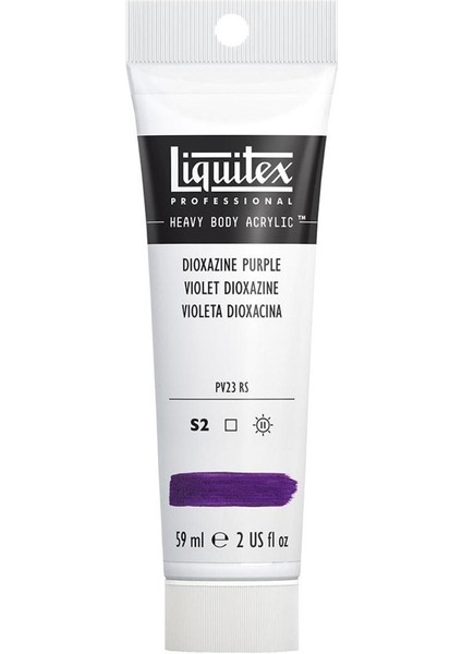 Professional Heavy Body Akrilik Boya 59ML Dioxazine Purple 186 S2
