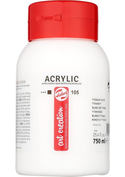 Talens Art Creation 750ML Akrilik Boya Titanium White