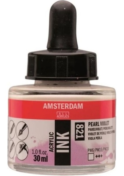 Sıvı Akrilik Mürekkep Boya 30ML 821 Pearl Vıolet