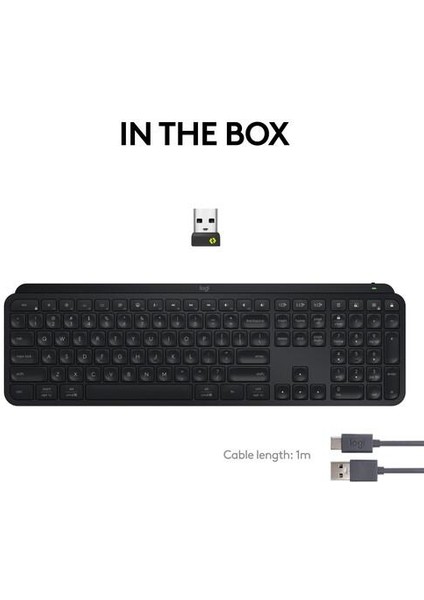 Mx Keys S Aydınlatmalı Kablosuz Ingilizce Q Klavye Siyah