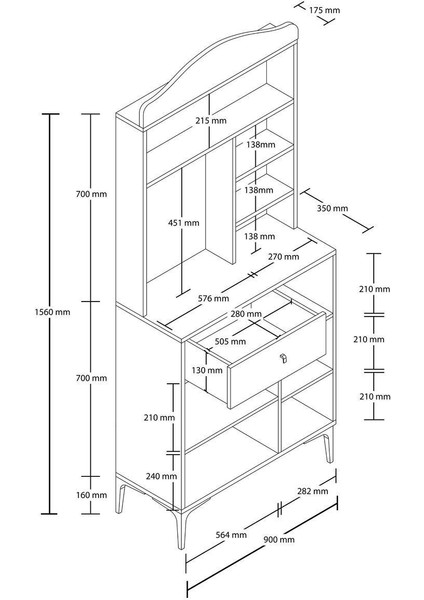 5220 Sıesta 90 cm Kahve Köşesi Çok Amaçlı Dolap 3 Kapaklı 1 Çekmeceli Kiler Mutfak Dolabı Beyaz fiyatları