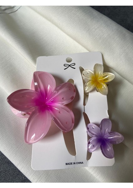 Lotus Toka 3 Lü Set Şık Renk ve Model Pembe-Sarı-Mor