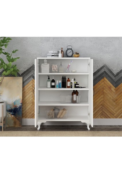 Gökberk GB-3450 4 Raflı 2 Kapaklı Çok Amaçlı Dolap