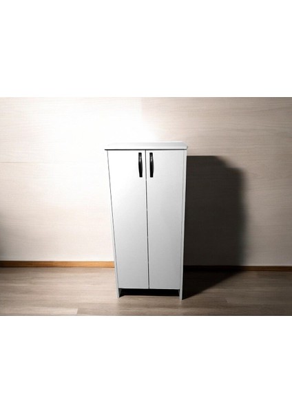 2 Kapaklı 5 Raflı Çok Amaçlı Dolap - Mutfak Dolabı - Banyo Dolabı - Kiler Dolabı