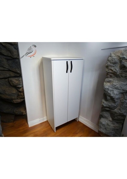 2 Kapaklı 5 Raflı Çok Amaçlı Dolap - Mutfak Dolabı - Banyo Dolabı - Kiler Dolabı