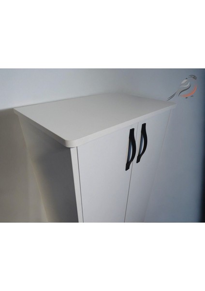 2 Kapaklı 5 Raflı Çok Amaçlı Dolap - Mutfak Dolabı - Banyo Dolabı - Kiler Dolabı