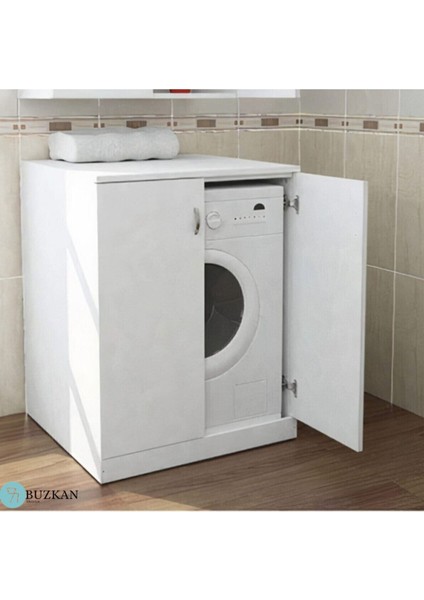 %100 Mdf Çamaşır Makinesi Dolabı Beyaz.parlak