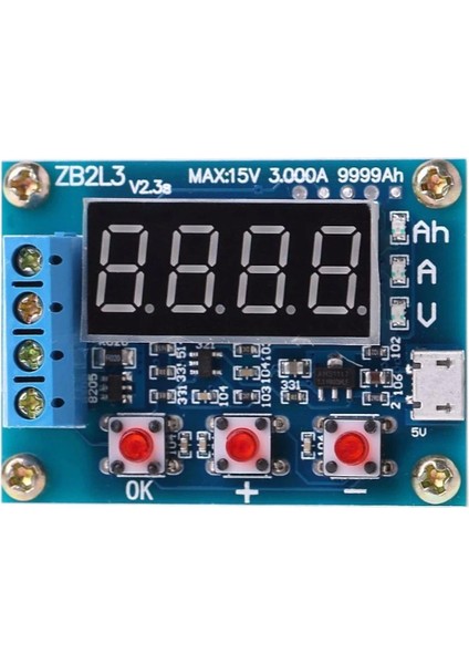 Akü Pil Kapasite Test Cihazı - 18650 Lion Batarya Deşarj ZB2L3
