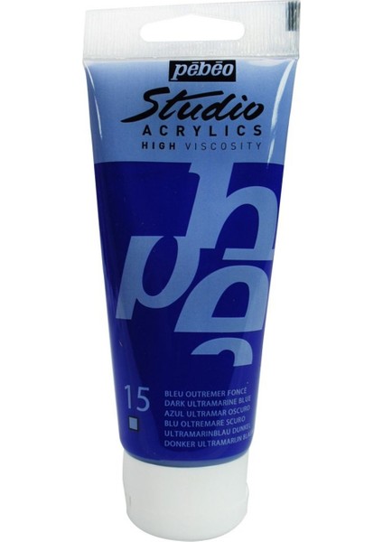 Studio Akrilik Boya - Dark Ultramarine Blue - 100ML - N:15