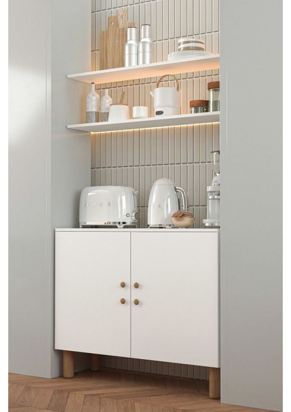 Cira LED Işıklı Kahve Köşesi Çok Amaçlı Dolap fiyatları