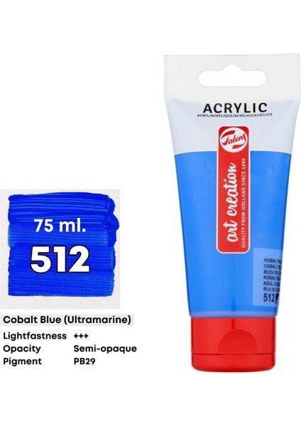 Art Creation Akrilik Boya 75ML 512 Cobalt Ultramarine