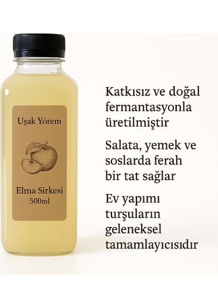 Ev Yapımı Elma Sirkesi 500 ml
