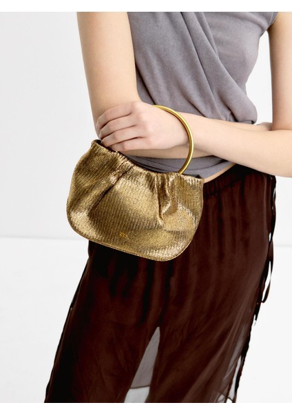 Metalik Party Clutch Çanta