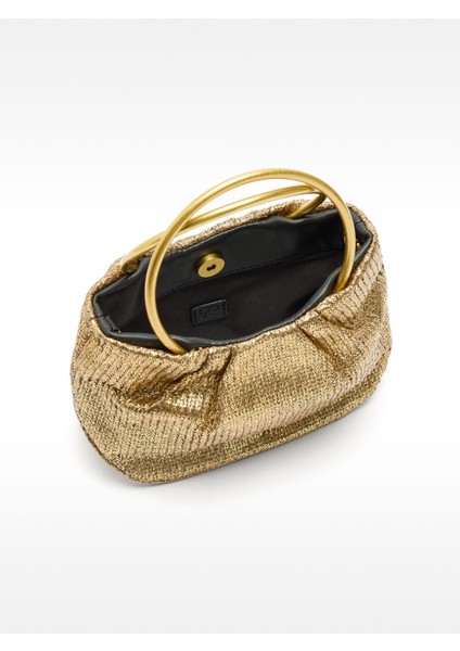 Metalik Party Clutch Çanta