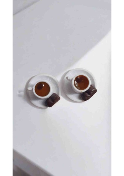 Minyatür 2 Adet Kahve Fincanı Telefon Süsü modelleri