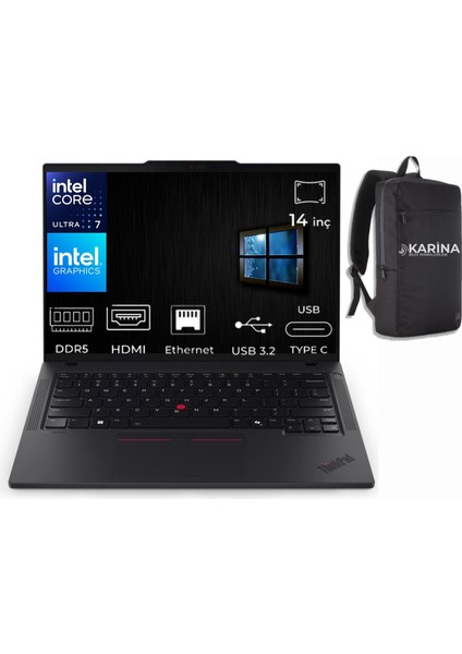 Thinkpad T14 Gen 5 Ultra 7 155U 21ML008MTX-08 16GB 4tb Intel Graphics Freedos 14" Wuxga Taşınabilir Bilgisayar