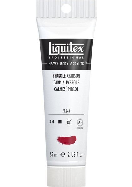 Professional Heavy Body Akrilik Boya 59ML Pyrrole Crimson 326 S4 modelleri