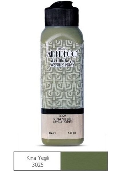 Kına Yeşili Yeni Formül Akrilik Boya 140 ml