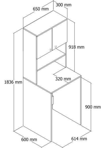 Cmd2 Çamaşır Makinesi Dolabı indirimleri