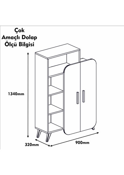 Form Kitaplık - Çok Amaçlı Dolap