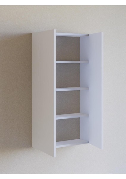 Kapaklı 4 Raflı Ince Banyo Dolabı, Çok Amaçlı Raflı Ince Kapaklı Dolap, Mdf