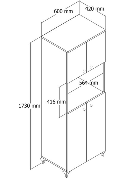 Mobilya Mfd2 Mikrodalga Fırın Dolabı fırsatları