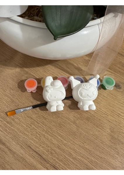 Kuromi Karakter Taş Boyama 3D Eğitici Boyama Set 2 Adet