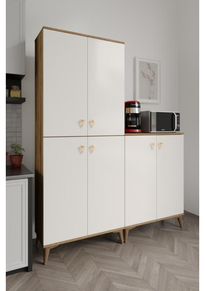 Simple SP6190 Çok Amaçlı Dolap 6 Kapaklı Mutfak Dolabı Balkon Dolabı Kiler Banyo Dolabı Ayakkabıl