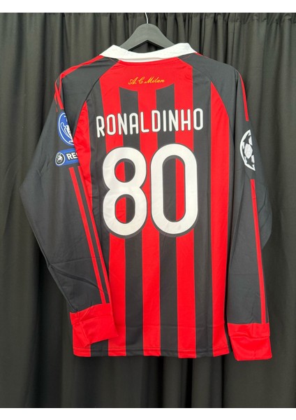 Efsane Ronaldinho 80 M.1.l.a.n. Uzun Kol Yakalı Forması