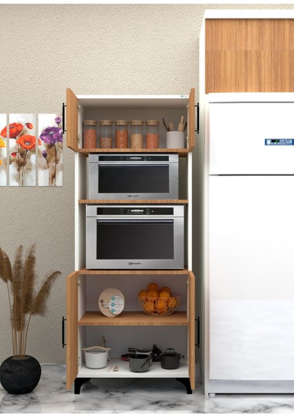 % 100 Mdf Çok Amaçlı Dolap, Fırın ve Mikro Fırınlık Dolap