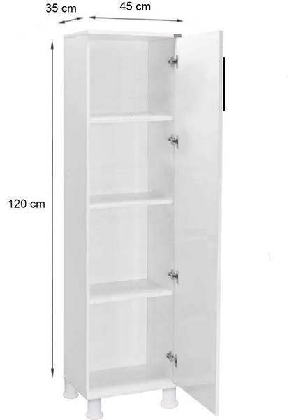 Boydolap Mdf 120X45 Çok Amaçlı Boy Dolabı