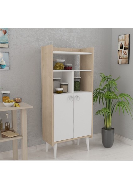Kiler Çok Amaçlı Dolap Banyo & Mutfak Beyaz Meşe