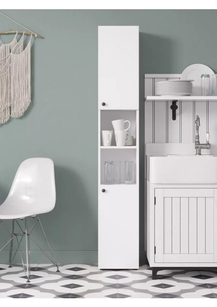 Posof Mdf Beyaz Çok Amaçlı Mutfak Dolabı (Gıda Dolabı) (1. Sınıf Mdf)