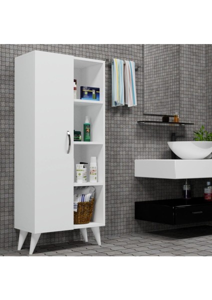 Star Tek Kapılı 4raflı Çok Amaçlı Dolap Beyaz - BDL0201