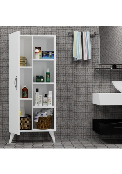 Star Tek Kapılı 4raflı Çok Amaçlı Dolap Beyaz - BDL0201