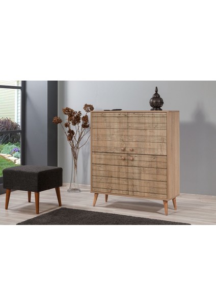 Multikabin Natural Dolap Ahşap Ayak