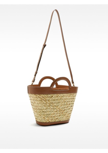 Çapraz Askılı Rafya Tote Çanta M modelleri