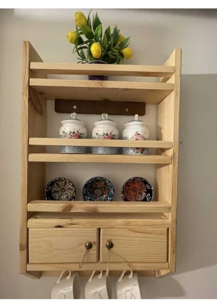 Dekoratif Ahşap Terek, Baharatlık(55*35*8.5)