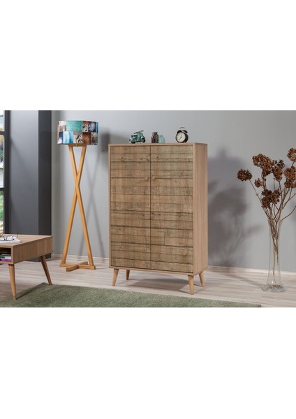 Multibox Natural Dolap Ahşap Ayak