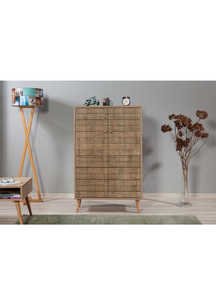 Multibox Natural Dolap Ahşap Ayak