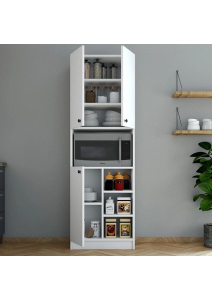 Tamamı Mdf 3 Kapaklı Modern Tasarım Çok Amaçlı Beyaz Mini Fırın Dolabı/boy Kiler Dolabı/erzak Dolab modelleri