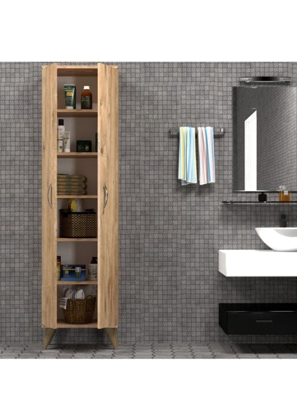 2 Kapılı 49CM Banyo Dolabı Çam - BDL0102